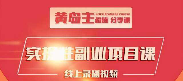 黄岛主实操性小红书副业项目，教你快速起号并出号，万粉单价1000左右-猴哥资源站