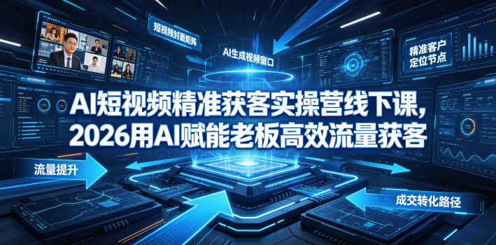 AI短视频获客实操营｜老板流量变现5天完整落地课