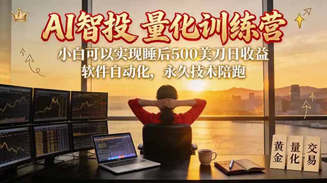 《黄金期货AI量化实战:多策略混搭+科学风控,稳健月入过万》-猴哥资源站