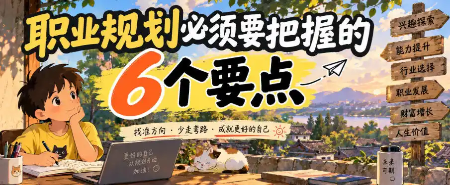 《职业规划6大关键决策,避开内耗选对赛道实现稳定增值》-猴哥资源站