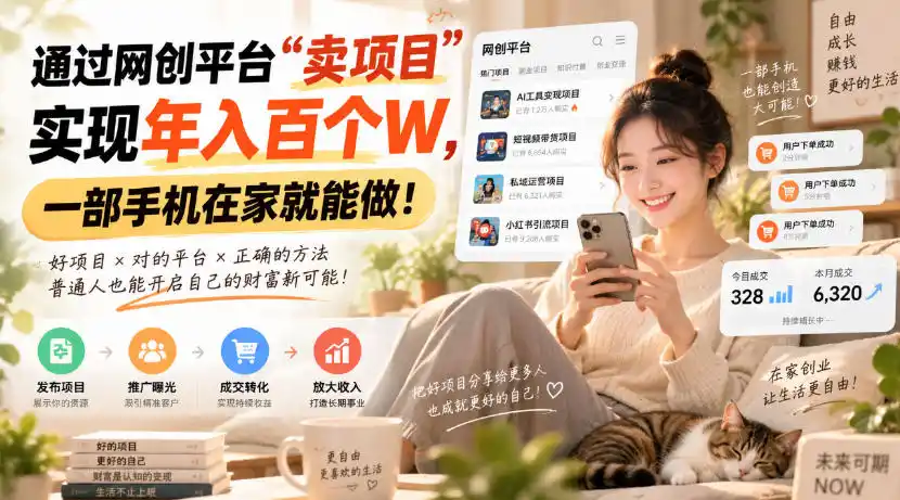 《网创平台合伙人招募:4合1小程序躺赚,从月入1W到10W实战拆解》-猴哥资源站