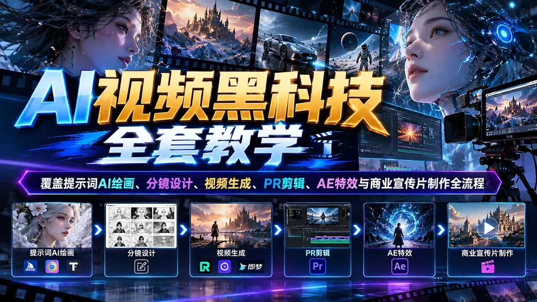 《AI视频全流程实战:从零基础到商业接单的完整变现体系》-猴哥资源站
