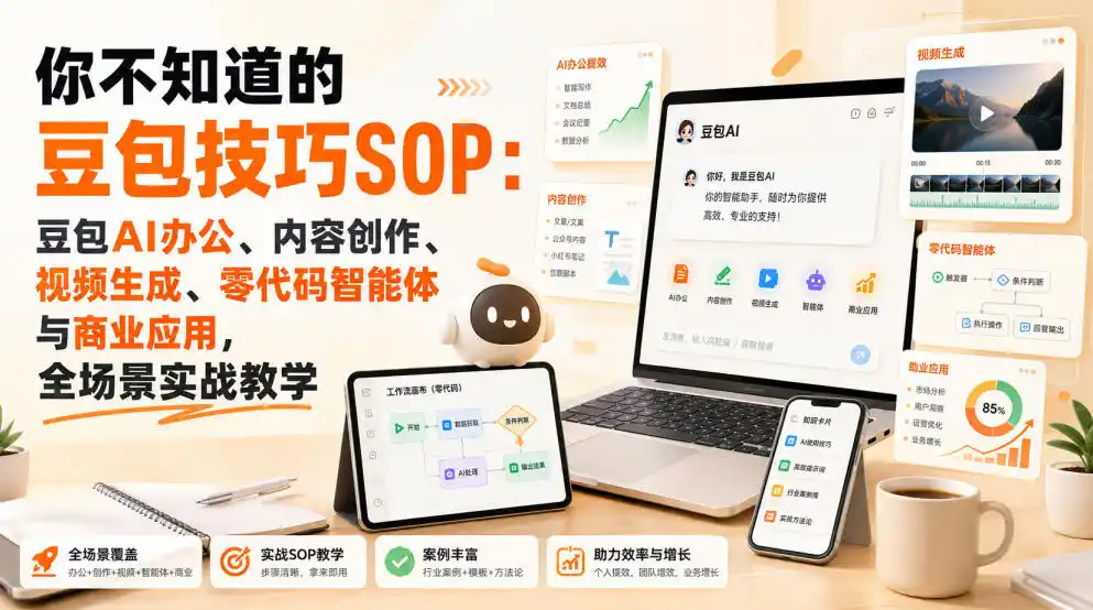 《豆包AI全场景实战:办公创作视频智能体,零基础也能接单变现》-猴哥资源站