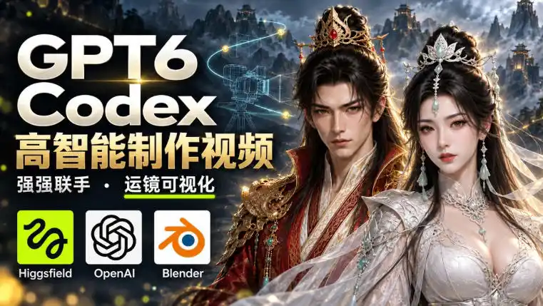 《GPT-6×Codex联手Higgsfield,零基础做出电影级AI视频》-猴哥资源站