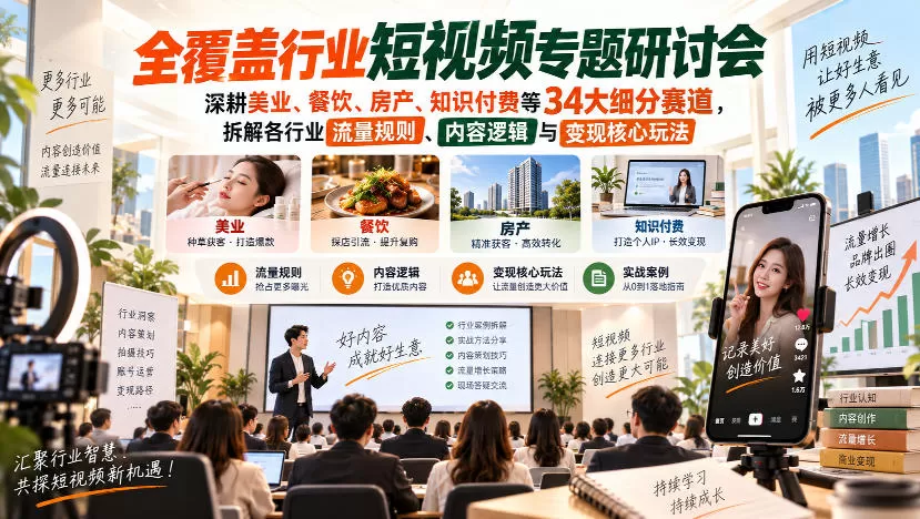 《34大细分赛道短视频打法全拆解,精准入局告别模板化内卷》-猴哥资源站