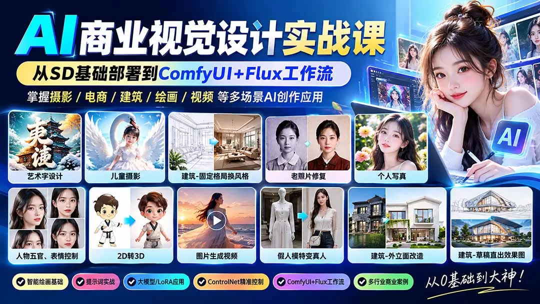 《AI商业视觉设计全栈实操,零基础接单变现完整攻略》-猴哥资源站