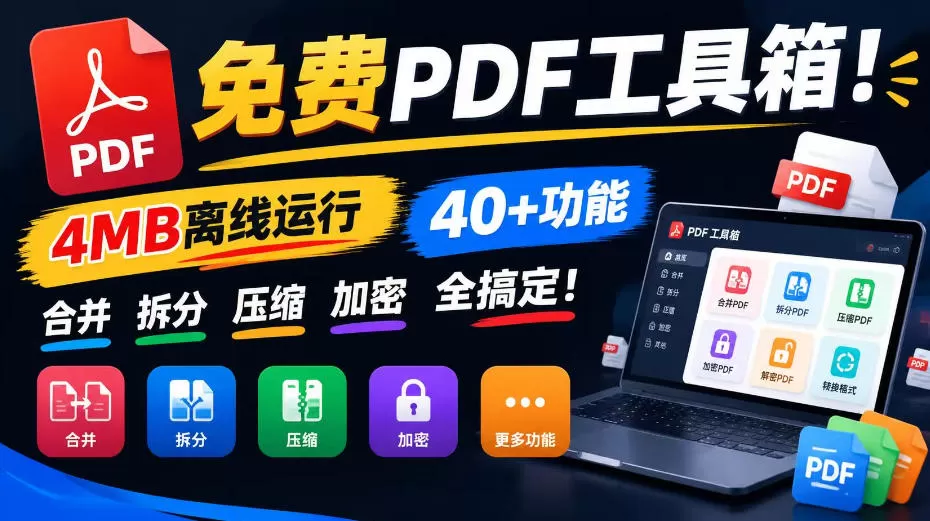 《零成本卖PDF工具箱,4MB离线40+功能,收合伙人躺赚》-猴哥资源站