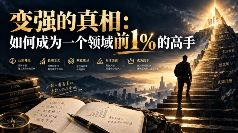 《从熟练到前1%高手:突破平台期的进阶实战体系》-猴哥资源站