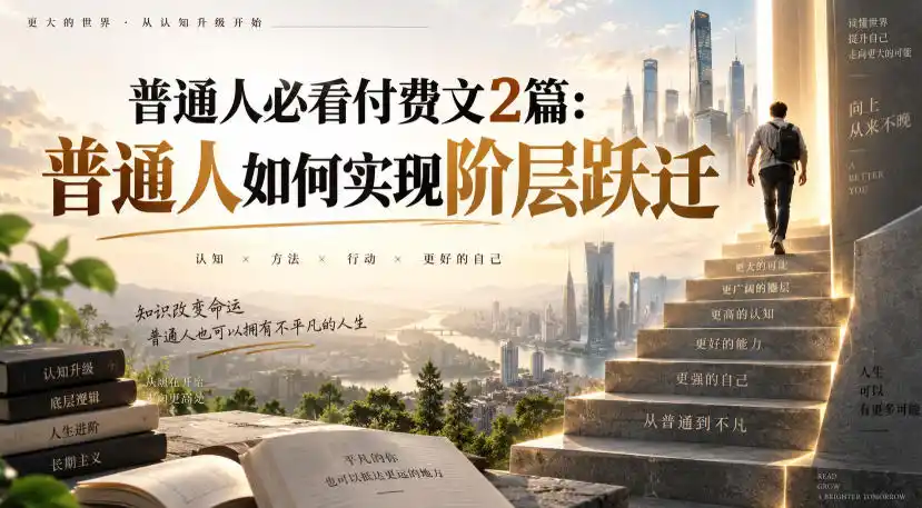 《普通人阶层跃迁实战指南:周期判断+开源节流+投资组合,从财务困局到资产增值》-猴哥资源站