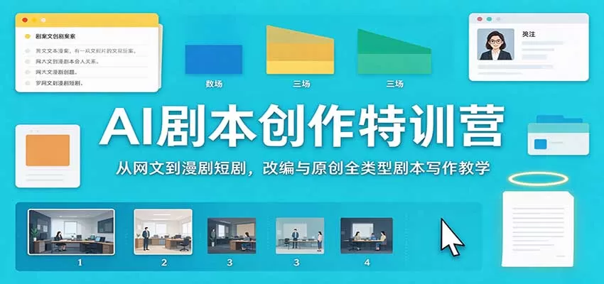 《AI剧本写作全体系:网文短剧漫剧三赛道通吃,零基础写出爆款》-猴哥资源站