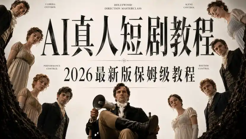《AI真人短剧全流程实操,零基础也能批量产出电影感爆款视频》-猴哥资源站