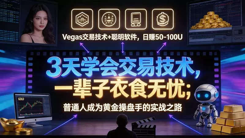 3 天学会 顺势而为交易系统,趋势看得懂、下单有依据:软件自动帮你盯盘,新手也能稳定复利-猴哥资源站