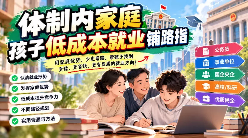 某公众号付费文章:体制内家庭,孩子低成本就业铺路指-猴哥资源站