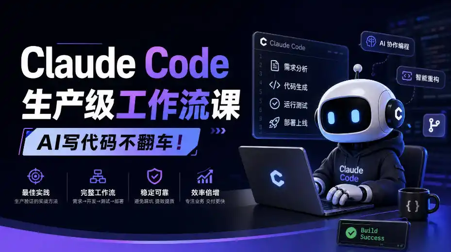 《Claude Code生产级工作流,AI写代码不翻车全攻略》-猴哥资源站