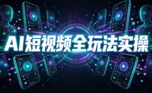 《AI短视频全玩法实操:从剪辑到带货数字人漫剧短剧全流程》-猴哥资源站