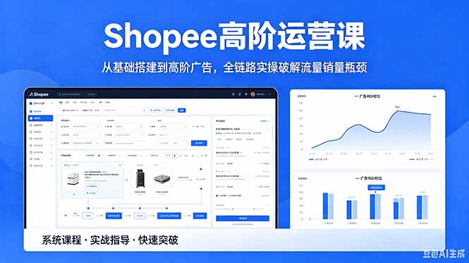 Shopee高阶运营课-2026年5月更新，从基础搭建到高阶广告，全链路实操破解流量销量瓶颈