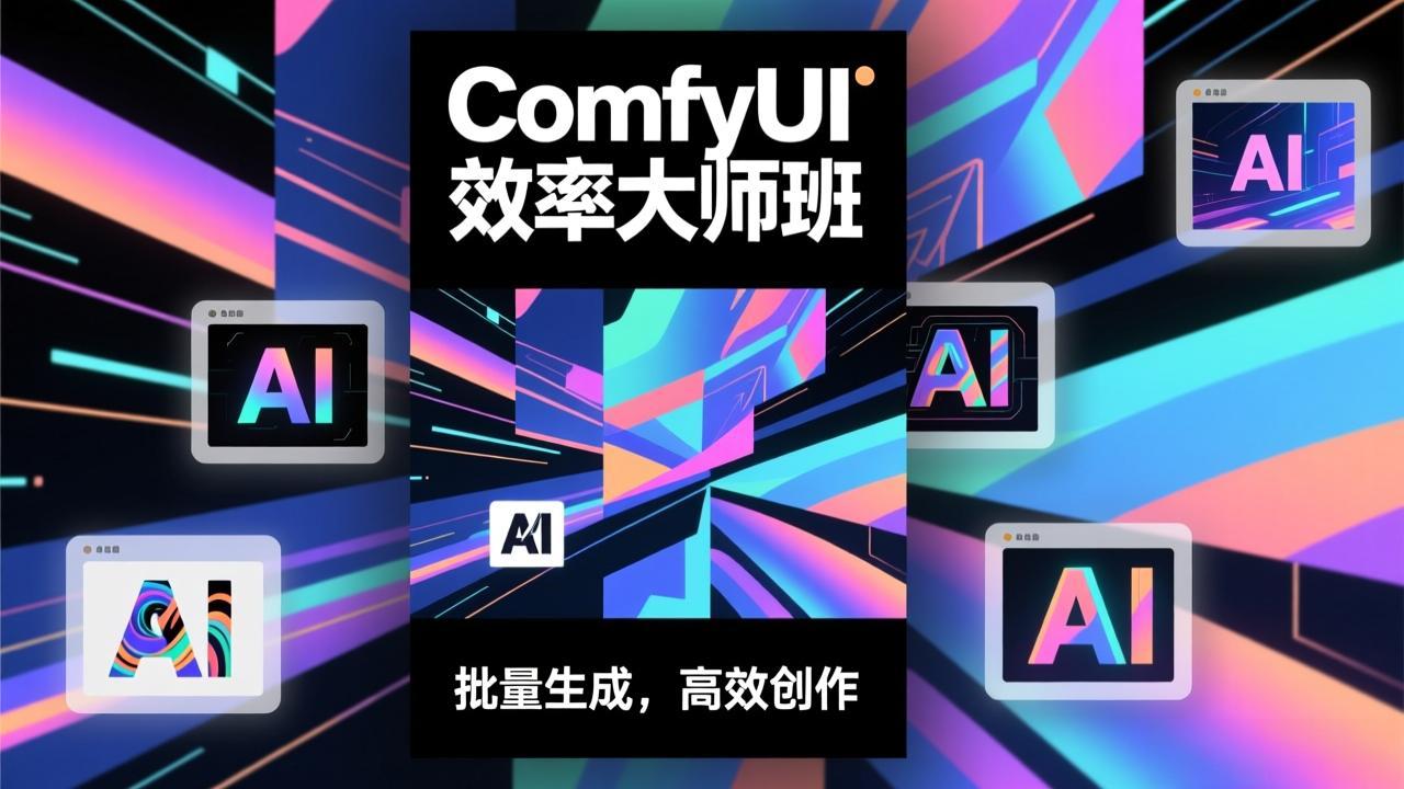 ComfyUI效率大师班:工作流搭建,批量生成,将个人AI出图效率提升5-10倍,月接单收入1-3万