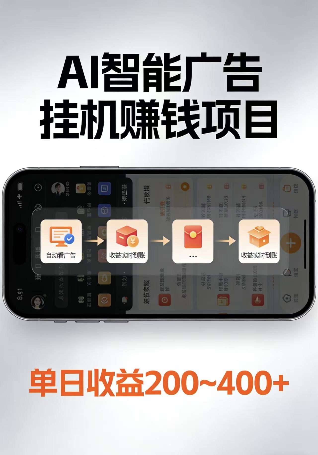 AI智能挂机看广告,每日稳定收益200-400+