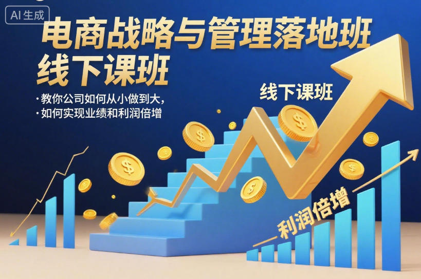 电商战略与管理落地班线下课，教你公司如何从小做到大，如何实现业绩和利润倍增【录音】