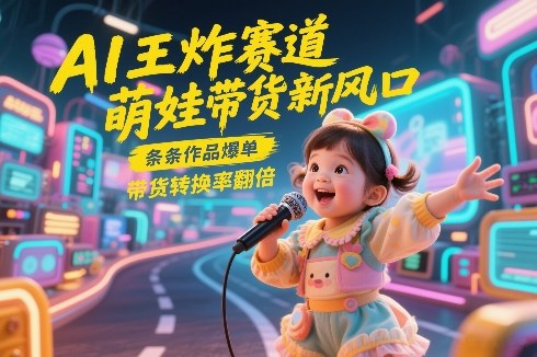 AI王炸赛道，萌娃带货新风口，条条作品爆单，带货转换率翻倍，核心逻辑拆解